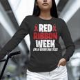 We Wear Red For Red Ribbon Week Awareness Mothers Teachers Women Long Sleeve T-Shirt, gift for family, gift for coworker We Wear Red For Red Ribbon Week Awareness Mothers Teachers Women Long Sleeve T-Shirt, gift for family, gift for coworker