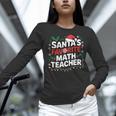 Xmas Lighting Santa's Favorite Math Teacher Christmas Women Long Sleeve T-Shirt, gift for family, gift for coworker