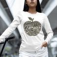 Apple Camoflauge Clothing Camo Student Teacher Cute School Women Long Sleeve T-Shirt, gift for family, gift for coworker