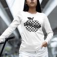 Back To School Checkered Apple Teacher Checkerboard Teacher For Men Women Girls Kids Women Long Sleeve T-Shirt, gift for family, gift for coworker