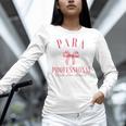 Coquette Bow Paraprofessional School Para Squad Teacher Aide Women Long Sleeve T-Shirt, gift for family, gift for coworker