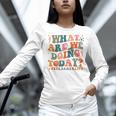 What Are We Doing Today Physical Education PE Teacher Women Women Long Sleeve T-Shirt, Pe Teacher Shirts, gift for family, gift for coworker What Are We Doing Today Physical Education PE Teacher Women Women Long Sleeve T-Shirt, Pe Teacher Shirts, gift for family, gift for coworker
