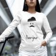French Teacher Halloween Bonjour Ghost Women Long Sleeve T-Shirt, gift for family, gift for coworker