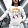 Haunted 67 Ghost Math Teacher Halloween Costume Math Pun Women Long Sleeve T-Shirt, gift for family, gift for coworker Haunted 67 Ghost Math Teacher Halloween Costume Math Pun Women Long Sleeve T-Shirt, gift for family, gift for coworker