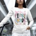 Hello First Grade Teacher Coquette Pencil Bow Back To School Women Long Sleeve T-Shirt, First Grade Teacher Shirts, gift for family, gift for coworker Hello First Grade Teacher Coquette Pencil Bow Back To School Women Long Sleeve T-Shirt, First Grade Teacher Shirts, gift for family, gift for coworker