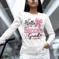 Hello Second Grade First Day Of School Coquette Teacher Girl Women Long Sleeve T-Shirt, First Grade Teacher Shirts, gift for family, gift for coworker Hello Second Grade First Day Of School Coquette Teacher Girl Women Long Sleeve T-Shirt, First Grade Teacher Shirts, gift for family, gift for coworker