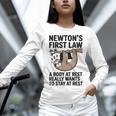 Newtons First Law Physics Jokes Science Teacher Women Long Sleeve T-Shirt, Science Teacher Shirts, gift for family, gift for coworker Newtons First Law Physics Jokes Science Teacher Women Long Sleeve T-Shirt, Science Teacher Shirts, gift for family, gift for coworker