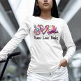 Peace Love Books Librarian Teacher Life Book Library Tie Dye Women Long Sleeve T-Shirt, gift for family, gift for coworker Peace Love Books Librarian Teacher Life Book Library Tie Dye Women Long Sleeve T-Shirt, gift for family, gift for coworker