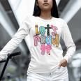 Lets Read Reading Teacher Back To School Literacy Pencil Bow Women Long Sleeve T-Shirt, gift for family, gift for coworker Lets Read Reading Teacher Back To School Literacy Pencil Bow Women Long Sleeve T-Shirt, gift for family, gift for coworker