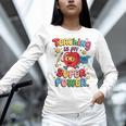 Retro Teaching Is My Superpower Apple Teacher Appreciation Women Long Sleeve T-Shirt, gift for family, gift for coworker Retro Teaching Is My Superpower Apple Teacher Appreciation Women Long Sleeve T-Shirt, gift for family, gift for coworker