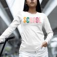 School Psychologist Rainbow Psychology Teacher Women Long Sleeve T-Shirt, gift for family, gift for coworker