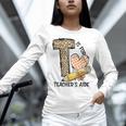 T Is For Teacher’s Aide Back To First Day Of School Leopard Men Women Girls Kids Women Long Sleeve T-Shirt, gift for family, gift for coworker