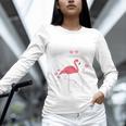 This Teacher Loves Her Flock Flamingo Teacher Class Women Long Sleeve T-Shirt, gift for family, gift for coworker