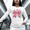 Teaching Is A Work Of Heart Pencil Bow Teacher Valentine Women Long Sleeve T-Shirt, gift for family, gift for coworker Teaching Is A Work Of Heart Pencil Bow Teacher Valentine Women Long Sleeve T-Shirt, gift for family, gift for coworker