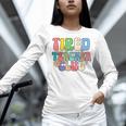Tired Teachers Club Groovy Teachers Back To School Women Long Sleeve T-Shirt, gift for family, gift for coworker