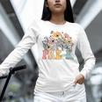 Wildflower Pre-K Preschool Team Floral Teacher Girls Women Long Sleeve T-Shirt, gift for family, gift for coworker