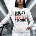 World's Best Okayest Teacher ACY025a For Men Women Women Long Sleeve T-Shirt, gift for family, gift for coworker World's Best Okayest Teacher ACY025a For Men Women Women Long Sleeve T-Shirt, gift for family, gift for coworker