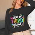 3rd Grade Team Pencil Teacher Student Back To School Girls Women Long Sleeve T-Shirt, novelty gifts, funny gifts