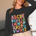 Alphabet A-Z ABC Kids Back To School Pre K Teachers Women Long Sleeve T-Shirt, novelty gifts, funny gifts