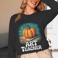 Art Teacher Pumpkin Painting Halloween Costume Women Long Sleeve T-Shirt, novelty gifts, funny gifts