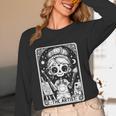 Artist Tarot Card Skeleton Painter Art Teacher Witchy Women Long Sleeve T-Shirt, novelty gifts, funny gifts