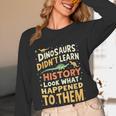 Back To School Dinosaur Social Studies Teacher Student Women Long Sleeve T-Shirt, novelty gifts, funny gifts Back To School Dinosaur Social Studies Teacher Student Women Long Sleeve T-Shirt, novelty gifts, funny gifts