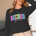 Back To School Neon Checkered Second Grade Colorful Teacher Women Long Sleeve T-Shirt, novelty gifts, funny gifts Back To School Neon Checkered Second Grade Colorful Teacher Women Long Sleeve T-Shirt, novelty gifts, funny gifts