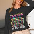 Back To School Retro Teaching Is My Jam 80s Teacher Boombox Women Long Sleeve T-Shirt, novelty gifts, funny gifts Back To School Retro Teaching Is My Jam 80s Teacher Boombox Women Long Sleeve T-Shirt, novelty gifts, funny gifts