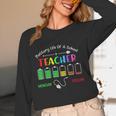 Battery Life Of A School Teacher Monday To Friday For Men Women Women Long Sleeve T-Shirt, novelty gifts, funny gifts