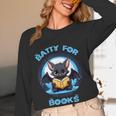 Batty About Books Lover Teacher Librarian Bookish Halloween For Men Women Kids Women Long Sleeve T-Shirt, novelty gifts, funny gifts Batty About Books Lover Teacher Librarian Bookish Halloween For Men Women Kids Women Long Sleeve T-Shirt, novelty gifts, funny gifts
