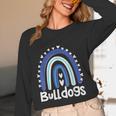 Bulldogs School Mascot Rainbow Teacher Lover Women Long Sleeve T-Shirt, novelty gifts, funny gifts