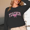 Coquette Bow Back To School First Day Teacher Women Long Sleeve T-Shirt, novelty gifts, funny gifts