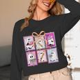 Coquette Bow Spooky Teacher Ghost Halloween Trick Or Teach Women Long Sleeve T-Shirt, novelty gifts, funny gifts Coquette Bow Spooky Teacher Ghost Halloween Trick Or Teach Women Long Sleeve T-Shirt, novelty gifts, funny gifts