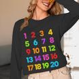 Counting 1-10 Learn To Count Number School Kids Teacher Women Long Sleeve T-Shirt, novelty gifts, funny gifts Counting 1-10 Learn To Count Number School Kids Teacher Women Long Sleeve T-Shirt, novelty gifts, funny gifts