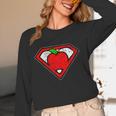 Cute Distressed Super Teacher Superhero Apple Shirt Women Long Sleeve T-Shirt, novelty gifts, funny gifts Cute Distressed Super Teacher Superhero Apple Shirt Women Long Sleeve T-Shirt, novelty gifts, funny gifts