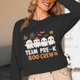 Cute Ghosts Pre-K Boo Crew Teachers Halloween Party Team For Men Women Kids Women Long Sleeve T-Shirt, novelty gifts, funny gifts