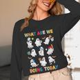 What Are We Doing Today Ghost PE Teacher Team Halloween Women Long Sleeve T-Shirt, novelty gifts, funny gifts What Are We Doing Today Ghost PE Teacher Team Halloween Women Long Sleeve T-Shirt, novelty gifts, funny gifts