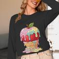 Dripping Apple Ice Cream Cone Cute Teacher Appreciation Women Long Sleeve T-Shirt, novelty gifts, funny gifts Dripping Apple Ice Cream Cone Cute Teacher Appreciation Women Long Sleeve T-Shirt, novelty gifts, funny gifts