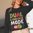 Dual Language Teacher Bilingual Teacher Women Long Sleeve T-Shirt, novelty gifts, funny gifts Dual Language Teacher Bilingual Teacher Women Long Sleeve T-Shirt, novelty gifts, funny gifts