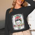 Early Head Start Life Messy Bun Back To School Teacher Women Women Long Sleeve T-Shirt, novelty gifts, funny gifts