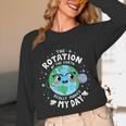 Earth Day Rotation Of The Earth Makes My Day Science Teacher Women Long Sleeve T-Shirt, novelty gifts, funny gifts