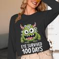 Eye Survived 100 Days Of School Monster Lover Teacher Kids Women Long Sleeve T-Shirt, novelty gifts, funny gifts Eye Survived 100 Days Of School Monster Lover Teacher Kids Women Long Sleeve T-Shirt, novelty gifts, funny gifts