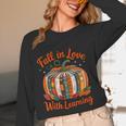 Fall In Love With Learning Book Lover Autumn Pumpkin Teacher Women Long Sleeve T-Shirt, novelty gifts, funny gifts Fall In Love With Learning Book Lover Autumn Pumpkin Teacher Women Long Sleeve T-Shirt, novelty gifts, funny gifts