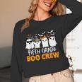 Fifth Grade Boo Crew Halloween Teacher Costume Women Long Sleeve T-Shirt, novelty gifts, funny gifts