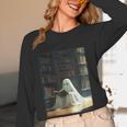 Ghost Library Halloween Book Reading Books Lover Teacher Women Long Sleeve T-Shirt, novelty gifts, funny gifts Ghost Library Halloween Book Reading Books Lover Teacher Women Long Sleeve T-Shirt, novelty gifts, funny gifts