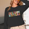 Gnoovy Vintage Inclusion Matters Special Education Teacher Women Long Sleeve T-Shirt, novelty gifts, funny gifts