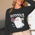 Halloween Books Librarian English Teacher Reader Reading Women Long Sleeve T-Shirt, novelty gifts, funny gifts