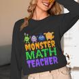 Halloween Monster Math Teacher Men Women Women Long Sleeve T-Shirt, novelty gifts, funny gifts