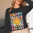 Happy Fri-Yay Groovy Teacher Friday Weekend Fri Yay Women Long Sleeve T-Shirt, novelty gifts, funny gifts
