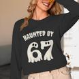 Haunted By 67 Teacher Halloween 6 7 Shirt Women Long Sleeve T-Shirt, novelty gifts, funny gifts